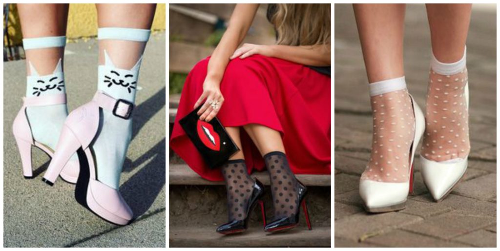 The Latest Shoe Trend - Socks Over Heels - AllDayChic